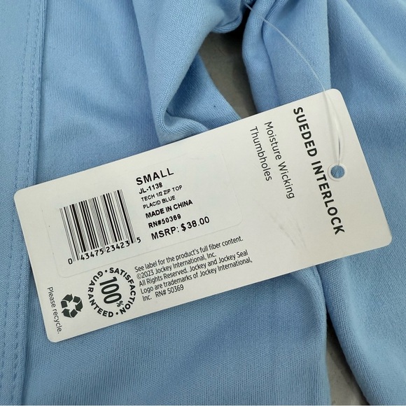 Women’s Jockey Tech Stretch Performance 1/2 Zip Pullover Long Sleeve Top Small - Picture 13 of 16